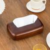 Wooden Tissue Box Easy To Refill Tabletop Rustic for Desk