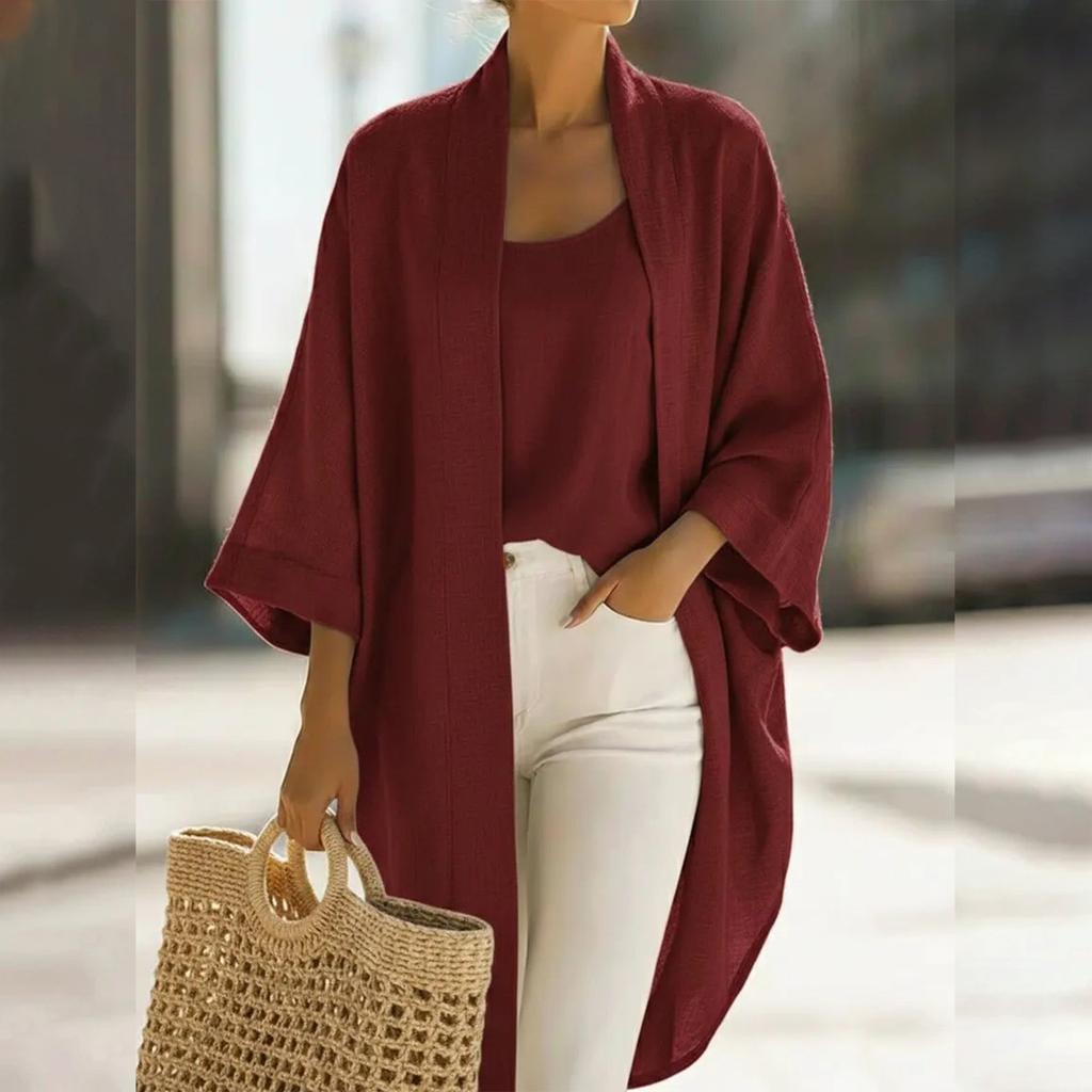 Ladies' Casual Temperament Cardigan T-shirt Versatile Casual Loose Two-piece Set