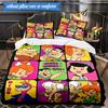 The Croods Players Adventure 3pcs K-pop music group Bedding set,Ideal for Bedroom, Dormitory,Including Duvet Cover And 2pcs Pillowcases,Fan gifts