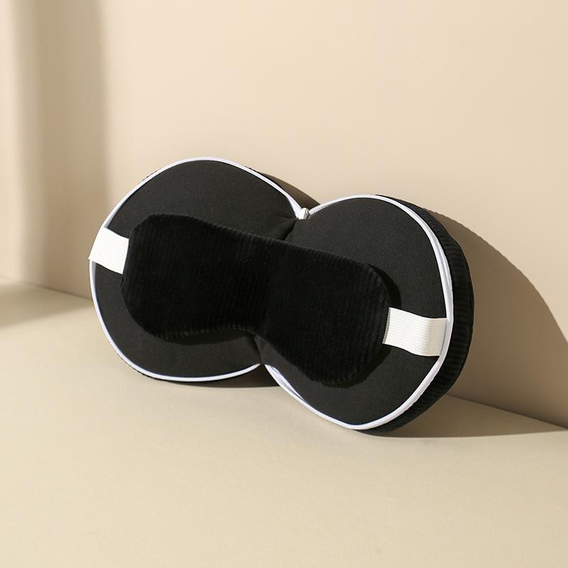 Soft 2 in 1 U Shaped Pillow with Eye Mask PP Cotton Filling Cozy Support for Airplane Nap and Comfortable Eye Relaxation