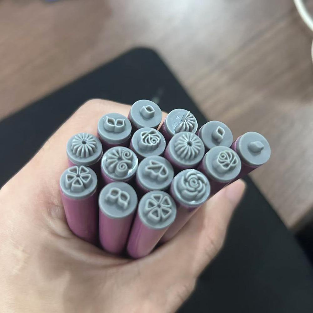 6/10/15pcs Floral Butterfly Pattern Nail Graffiti Pen Stamping Plate Nail Brush Stamp Pen  New Year