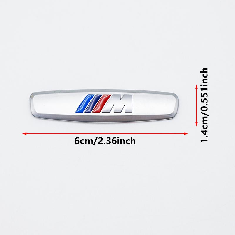 drswk4 1/2Pcs Metal Car Interior Seat Dashboard Emblem Sticker M logo for BMW M Performance E90 F30 G20 X3 X5 X7 Tuning Styling Badge