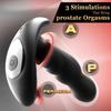 2-in-1 Prostata-Massagegerät 10 Rotations-Vibrationsmodi Silikon Männlicher Analplug Anales Vibrationsspielzeug Geeignet für Männer und Frauen G-Punkt-Stimulation