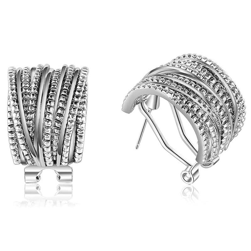 Line Design Stud Earrings For Women, Two-Color Exquisite Temperament Jewelry, Elegant French Chic Jewelry.