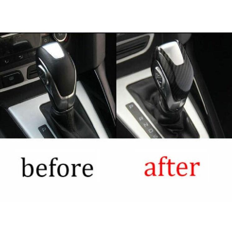 For Ford Escape 2013-2019 AT Carbon Fiber Style Inner Gear Shift Knob Cover Trim