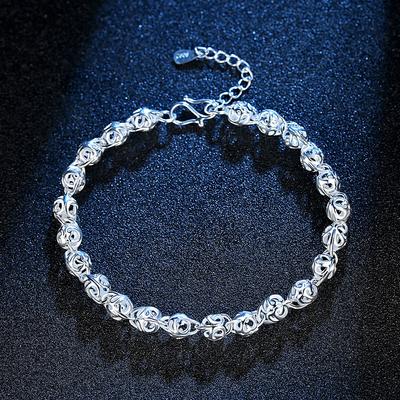 New Hot Lovely Hollow Ball Chain Bracelet For Women Fashion Wedding Party Holiday Gift Fine Popular Jewelry