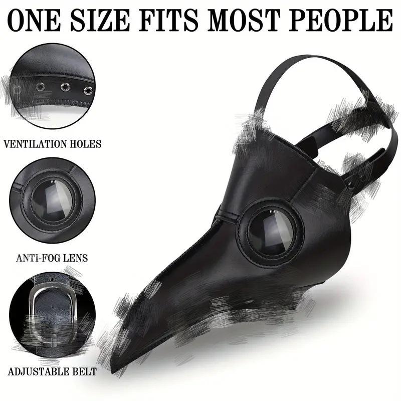 Steampunk Plague Doctor Long Nose Latex Mask for Cosplay and Masquerade