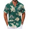 Men's Hawaiian Shirt Short Sleeved Casual Button Up Tropical Summer Beach Aloha Shirt
