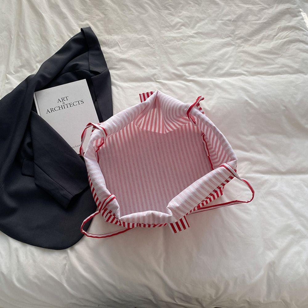 Simple Striped Shoulder Bag Lightweight Shopping Bag New Striped Tote Bags  for Women