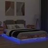 Bed Frame with Headboard Reclaimed Wood Look 120 x 200 cm Engineered Wood