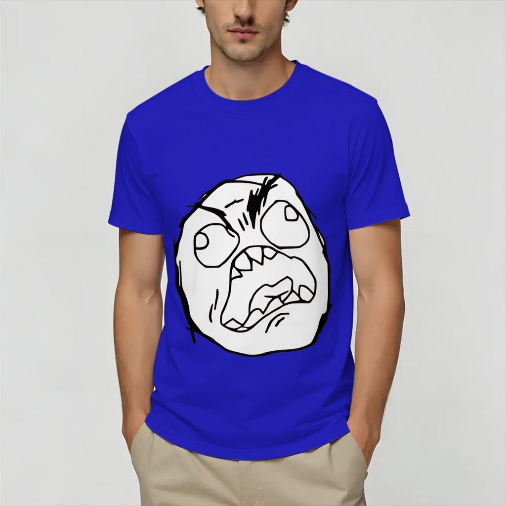 Rage Comic Trollfac 100 Cotton Tshirt For Unisex Summer Vintage Tshirts O Neck Hip Hop Tees Oversized Print Clothes