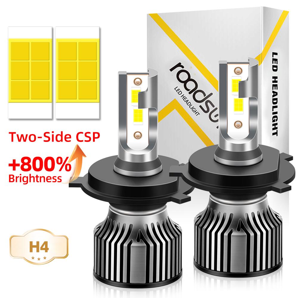 

H4 Фары 9005/HB3 H1 H7 H11/H8 H13 Светодиодные лампы 26000Лм 6500К Белый Plug-N-Play Сверхяркие 50000 часов Срок службы 2 шт. 3800LM&H1