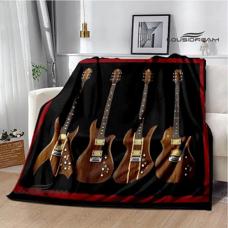 B.C.rich Guitar Logo Printed Blanket Flange Blanket Soft and Comfortable Blanket Warm Blanket Blankets for Beds Birthday Gift