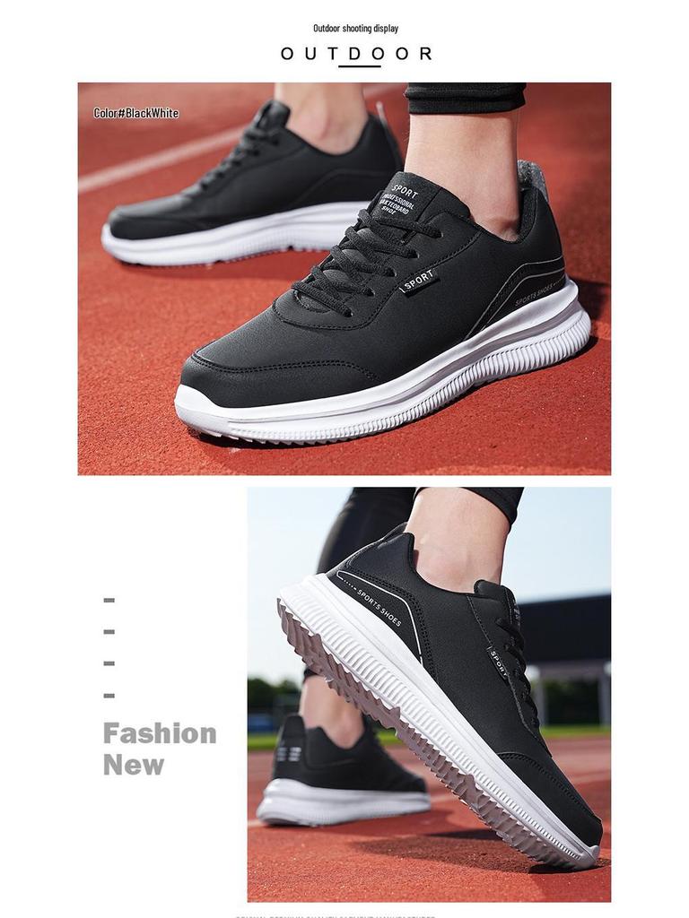 Men's Extra Large Waterproof Leather Sneakers & Rain Boots (Size 45-48) for Autumn & Kitchen Work