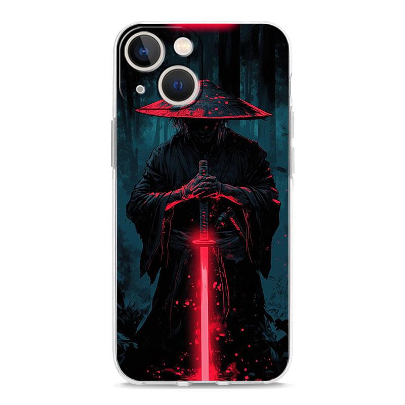 Phone Case For iPhone 17 Air Cases iPhone 16 15 12 13 14 Pro Max SE 7 8 Plus iPhone11 Clear Cover Japanese Bushido Samurai