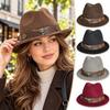 Bull Head Decor Fedora Hat Unisex Wide Brim Hat Vintage Western Cowboy Hat  Outdoor Travel