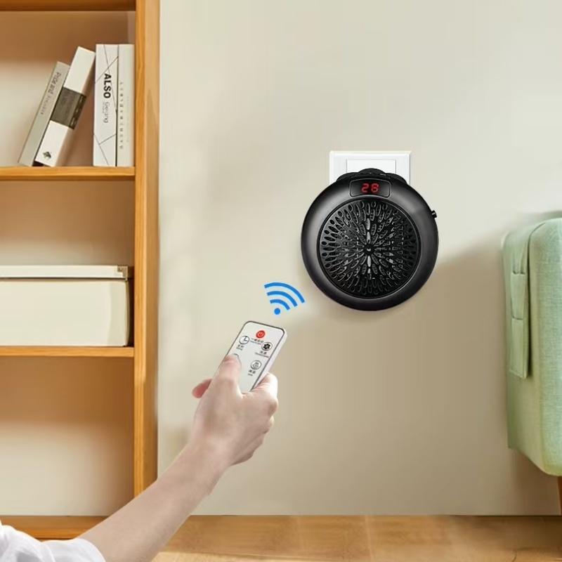 Mini teplovzdušný ventilátor Přenosný horkovzdušný ventilátor Domácí elektrický ohřívač Nástěnný Bezpečný Zimní ohřívač Dálkově ovládaný