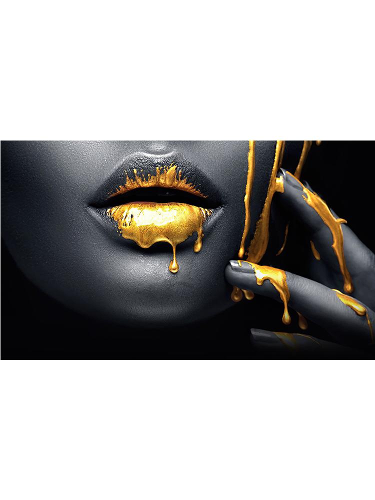 

Модный черный женский сексуальный постер с губами, холст, картина, абстрактная настенная художественная картина для современной гостиной, домашний декор, Cuadros 20x40cm No Frame