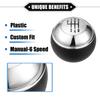 VekAuto Mini R50 R53 2000-2006 6-Speed Manual Gear Shift Knob for Mini Cabrio R52 2002-2008 Durable Plastic Black Silver Tone
