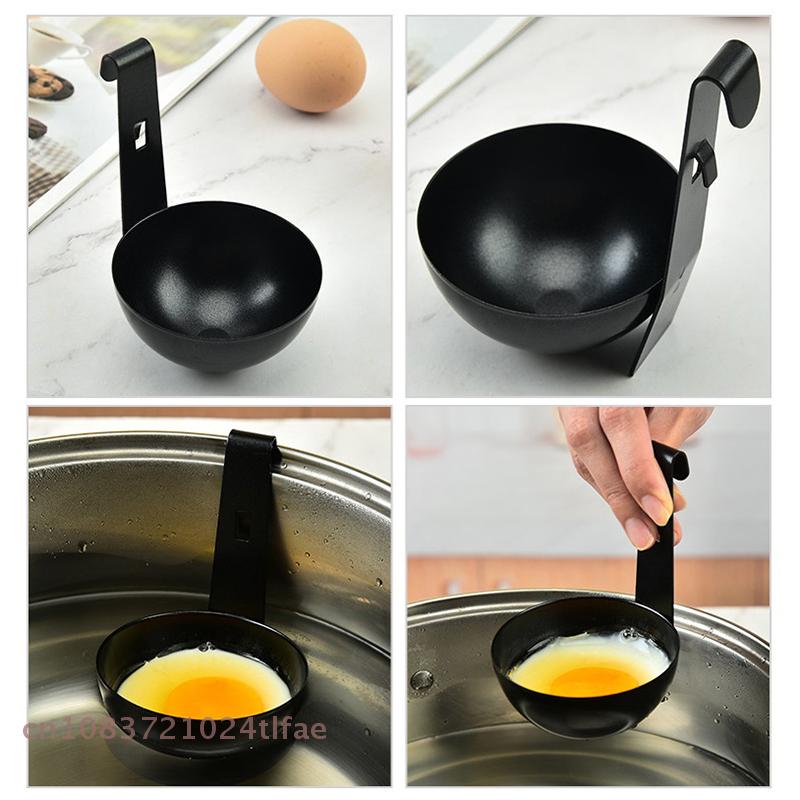 Kitchen Nonstick Egg Steamer Rack Egg Cooker Egg Molds Easy Use Poached Boiling Eggs Maker Spoon Boiled Holder