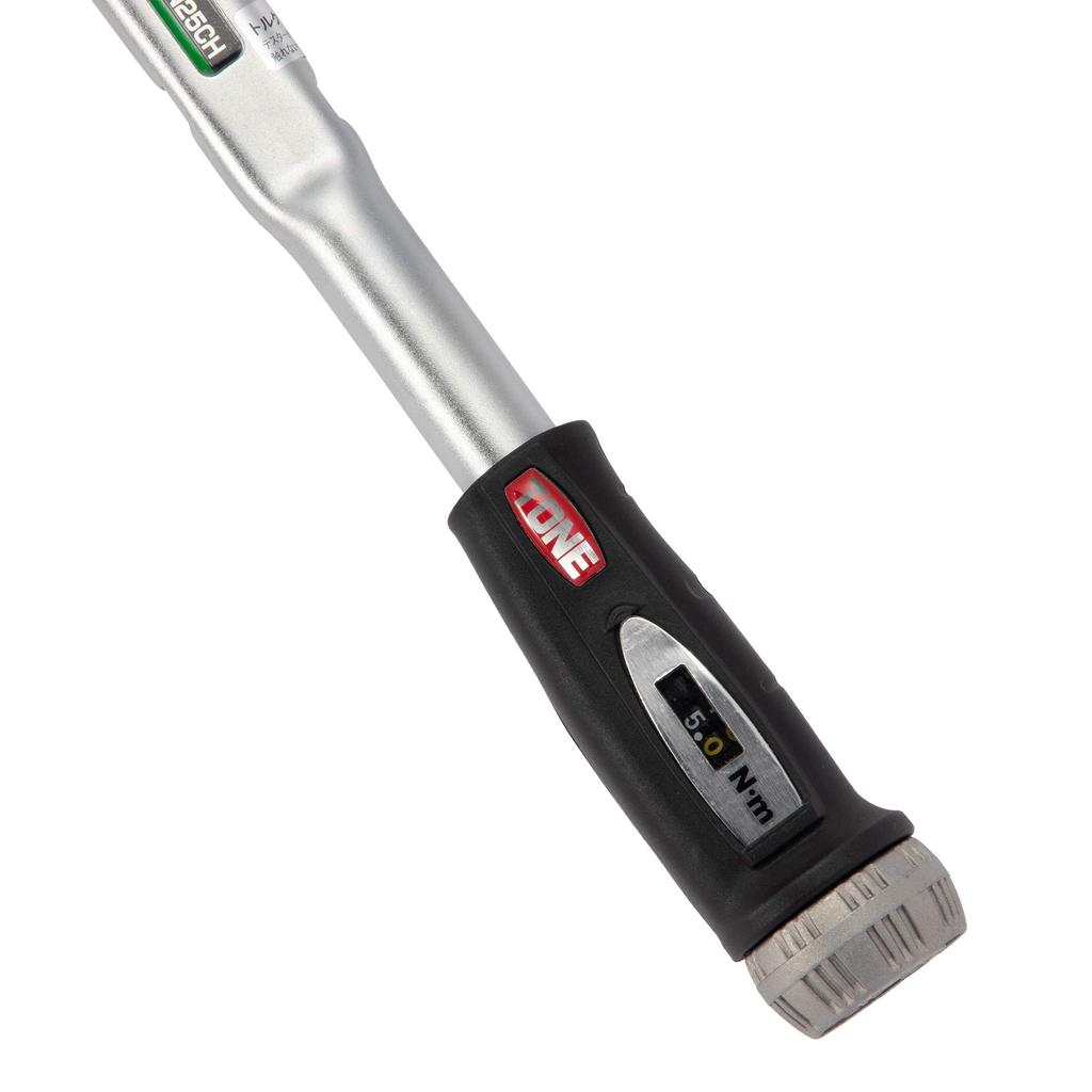 TONE Preset Torque Wrench Compact Head 25 (Direct Set, Type) T3MN25CH-QL, 9.5mm (3/8") Drive, Black, N m