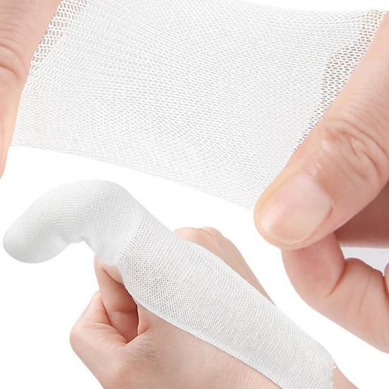 Finger Bandage Tubular Bandage Dressings Finger Cots White Finger Stall Cotton Finger Support Splint for Work Kitchen Finger Protection