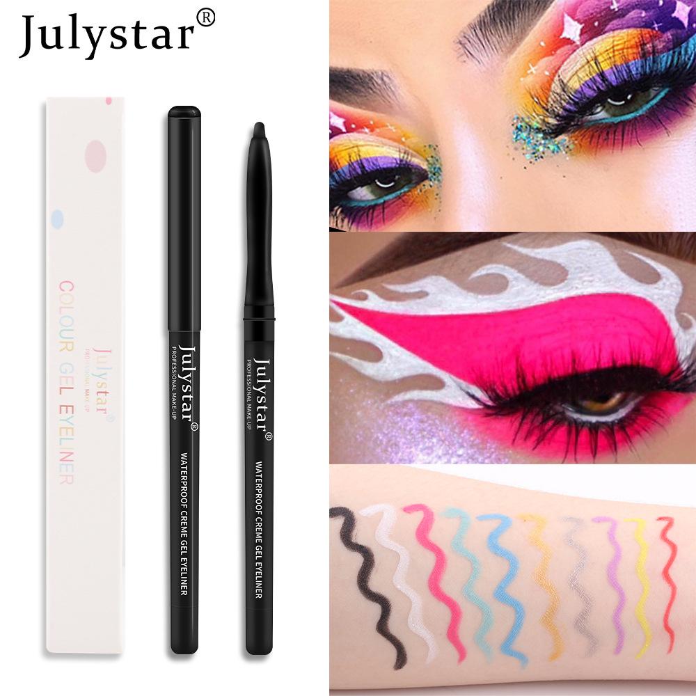 Julystar waterproof and non-smudging white eyeliner long-lasting natural color eyeliner pen batch