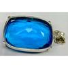 Natural Blue Topaz Pendant Cushion Cut 96.95 Ct Beautiful Certified