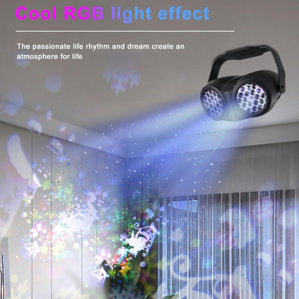 Double Tube Snowflake Christmas Projection Lamp Atmosphere Decoration Small Night Lamp Outdoor Projection Atmosphere Lamp