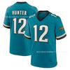 Jacksonville Jaguars NFL Maglia Travis Hunter 12 Rete Traspirante Ricamata Uniforme da Football Americano Uomo