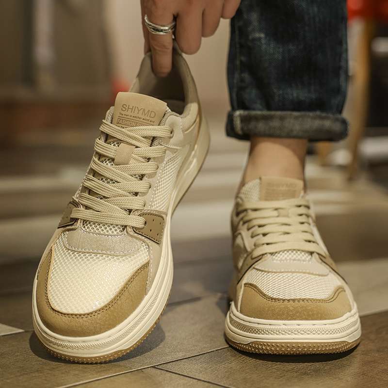 Men's shoes 2025 new summer breathable mesh thin sports and leisure board shoes student trend versatile little white tide shoes