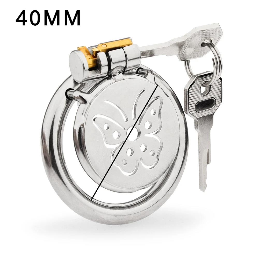 Flat Chastity Lock for Men Metal Chastity Devices Urethral Plug High Comfort Anti Cheating Dormant Lock Sex Toy for Couple SM