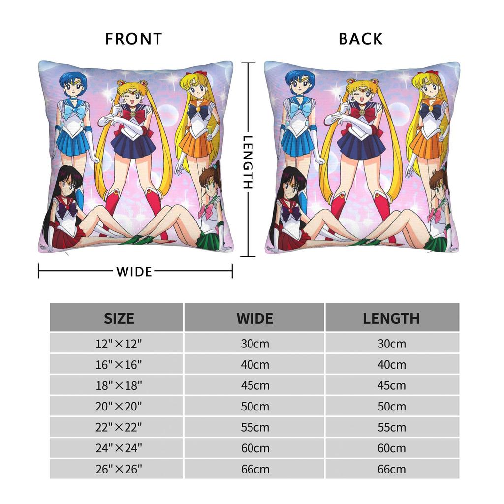 Sailor Moon Pillow Case Morden Pillow Cover Print Pillowcases For Sofa Car Home Decor