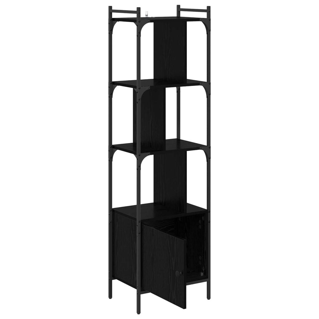 Bookshelf Black Oak Effect 44.5 x 30 x 154.5 cm