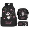 School Bag Student Backpack Cute Girl Lightweight Backpack Large Capacity Three-Piece Backpack