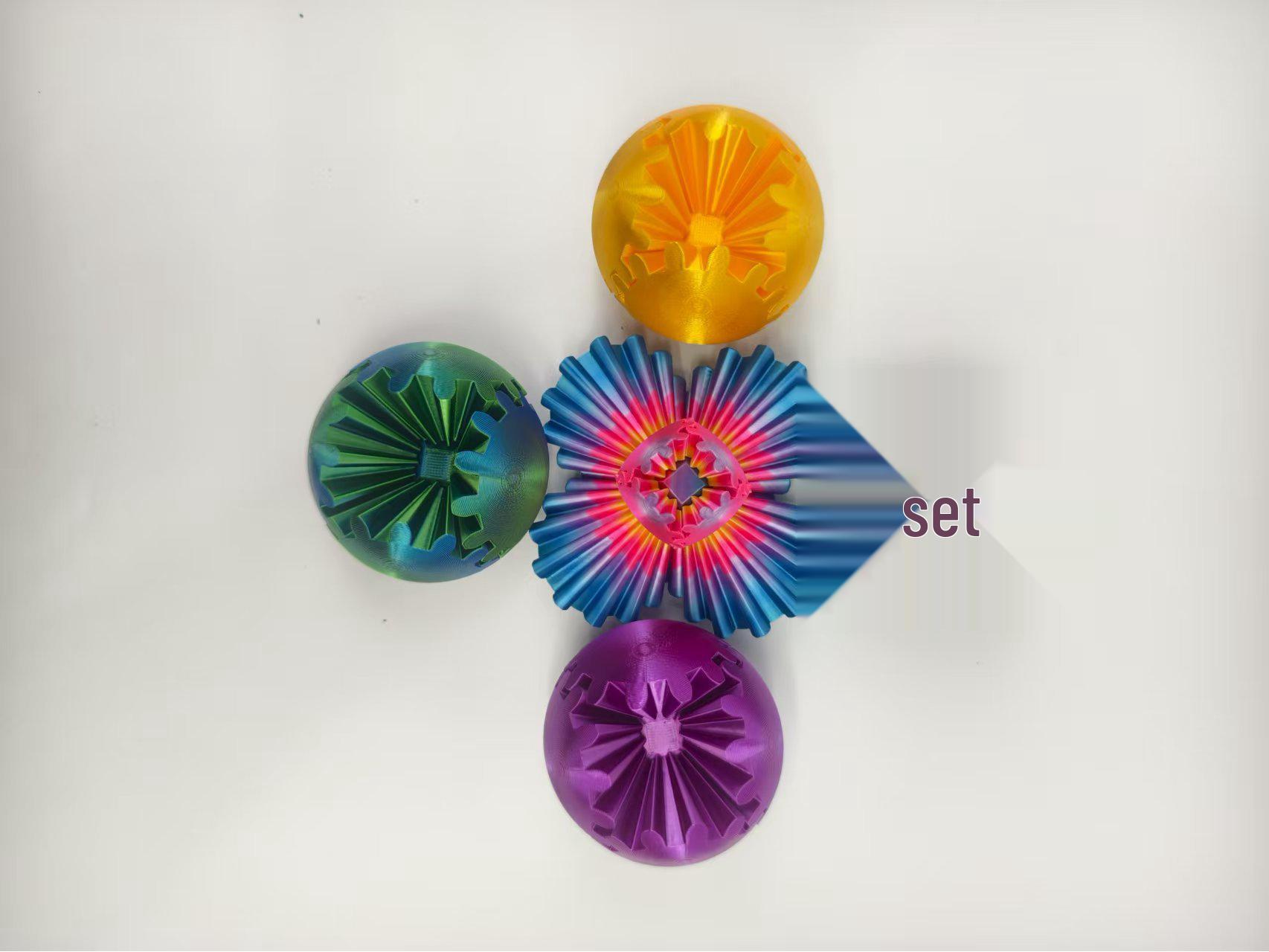 

3D Шестеренчатый Шар Игрушка для Снятия Стресса: Вращающееся, Подвижное, Изготовленное вручную украшение 6cm Gear Ball (Color Random)