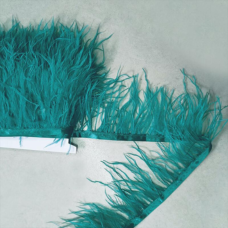 

Natural Ostrich Feather Ribbon Trim 10M Diy Sewing Decor for Wedding Dress Clothing Craft Needlework Handicraft Feather Cloth 10m павлин голубой