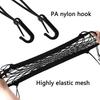Motorcycle Cargo Net High Elastic Double Layer Motorcycle for Helmet Storage 10"X11" Bungee Cargo Net with Hooks Luggage Net