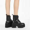 Fashion Dark Fashion Rivets Boots Women Vintage Gothic Girls Platform Shoes Sexy Chain Wedge Thick Bottom Dance Boots Plus Size