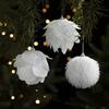 1PC Hanging Ornament DIY Christmas Ball Party Supplies Xmas Tree Decorations 2026 New Year White Petal Christmas Ornament Foam