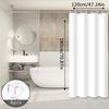 Pure White Solid Color Shower Curtain, Minimalist Bathroom Partition Curtain, Creating a Clean and Transparent Bathroom Space