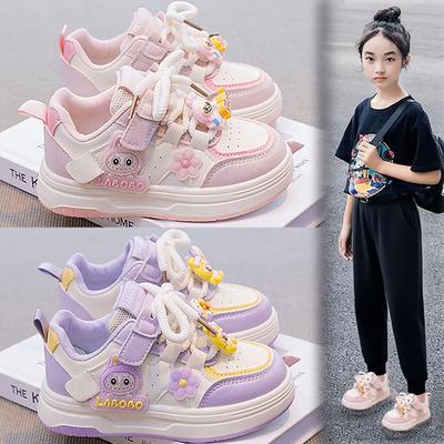 Girls Cartoon Sneakers 2025 Autumn New Children's Running Shoes Fashion Casual Shoes Medium and Older Children Soft Baseplate Shoes