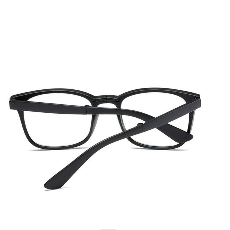 Folding Photochromic Glasses Retro Gray Square Prescription Eyewear Diopter 0 To -6 0 for Nearsighted