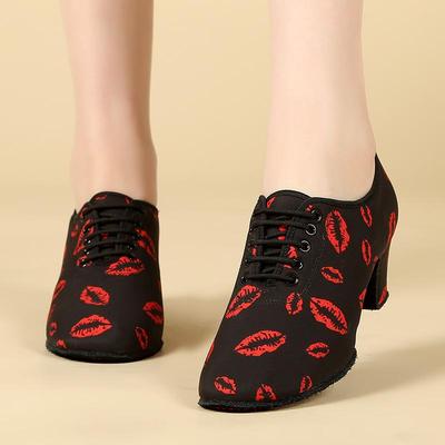 Dance of Glory Women's Medium Heel Latin Ballroom Shoes