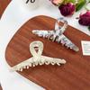 Korean New Fashion 11.5cm Geometric Hollow Hair Clip Simple Marbling Acetic Acid Shark Clip Hair Accessories