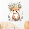 1pc Cute Wreath Animal Fox Wall Stickers for Children Room Bedroom Nursery Wall Decoration Living Room Decor for The House