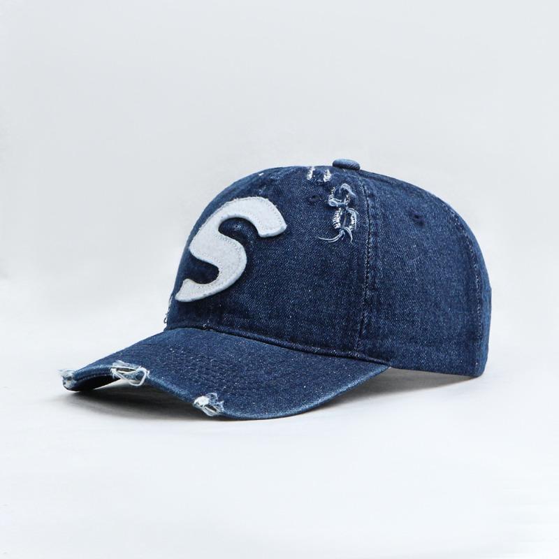High Quality Denim Baseball Cap Children Hole Fashion Tide Versatile Casual Cap Men