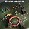 40 AMP Electric Fan Relay Kit Electric Cooling Fan Thermostat Kit with 185 On 175 Off Temperature Switch Waterproof Kit For Cars