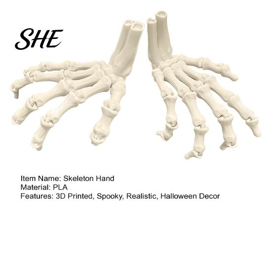 Manos de Esqueleto Decorativas para Eventos Manos de Halloween, Modelo de Huesos de Mano Impresos en 3D, Centros de Mesa Únicos Realistas Garra de Hueso Espeluznante Atrezzo