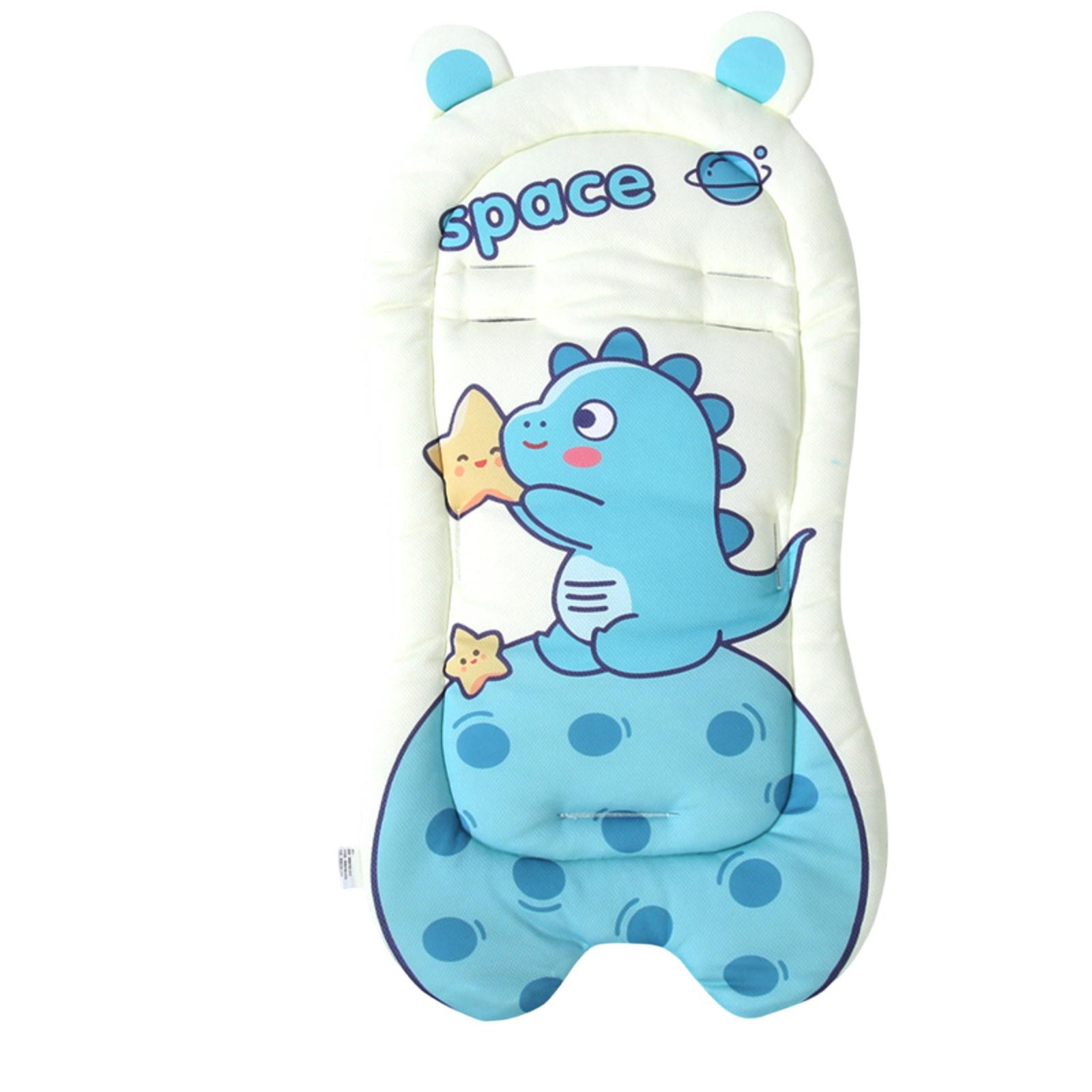 

Матрасик для детской коляски, Хлопковая подкладка для коляски, Подушка для детского стульчика для кормления, Универсальный для всех сезонов One Size синий